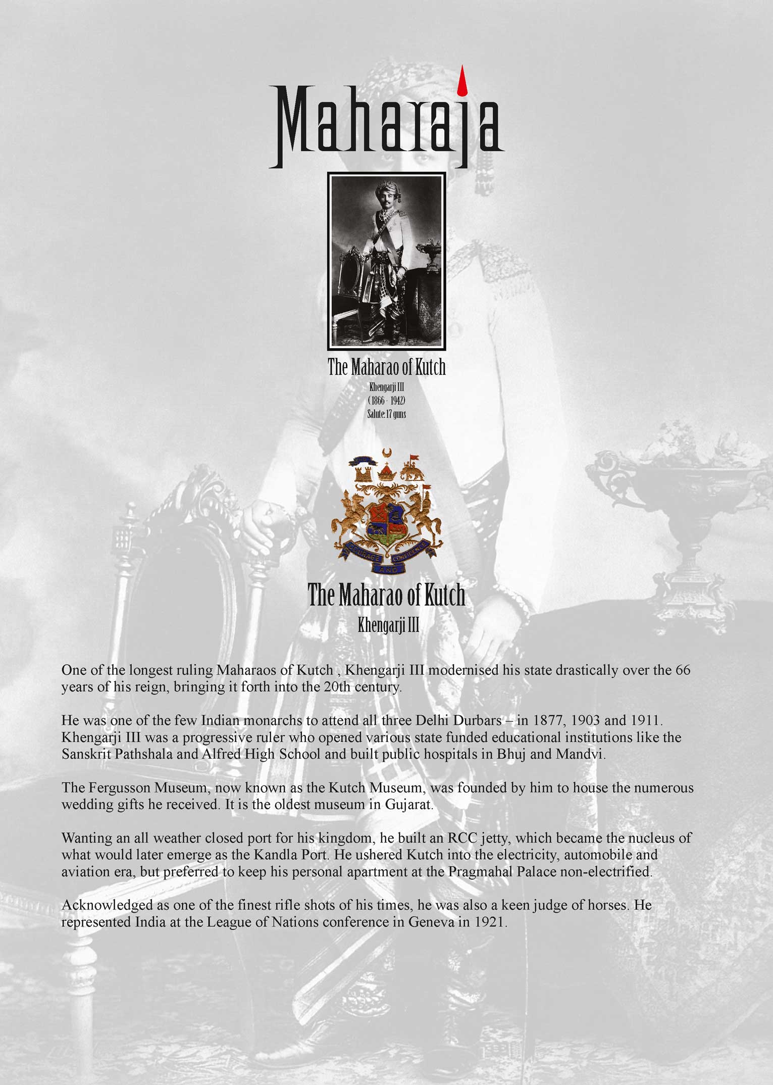 Maha Rao THE MAHA RAO OF KUTCH (A3) – Magnate Publishing House